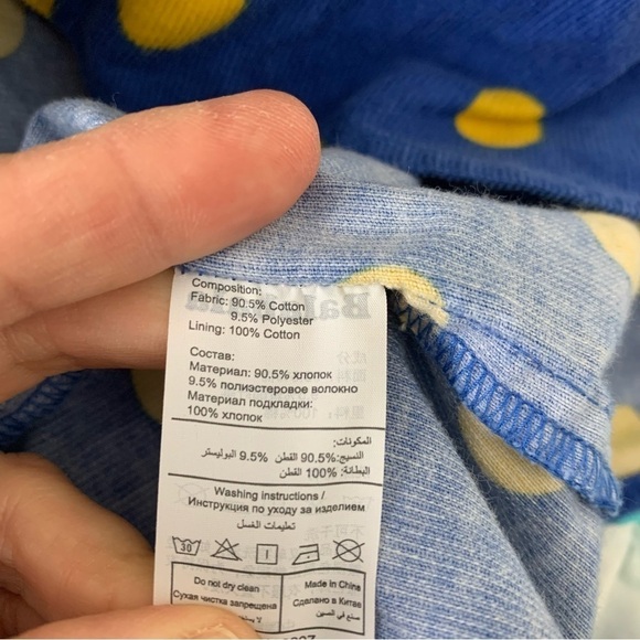 Balabala Toddler Polka Dot Corduroy Dress Little Girls 130/64 Cotton Puff Sleeve - Picture 13 of 13